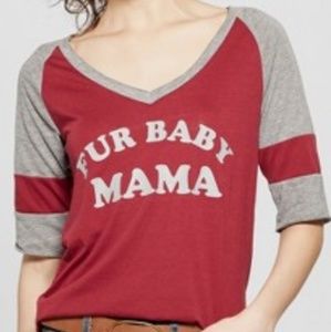 Fifth Sun | Fur Baby Mama | v-neck Tshirt  S, NWOT